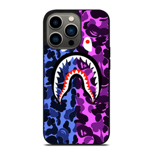 BAPE SHARK LOGO BLUE VIOLET iPhone 13 Pro Case BAPE SHARK LOGO BLUE VIOLET iPhone 13 Pro Case