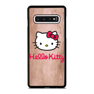 HELLO KITTY FACE WOOD Samsung Galaxy S10 Case