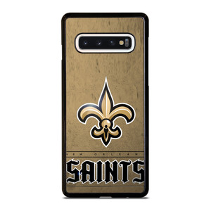 NEW ORLEANS SAINTS LOGO AND BACKGROUND Samsung Galaxy S10 Case