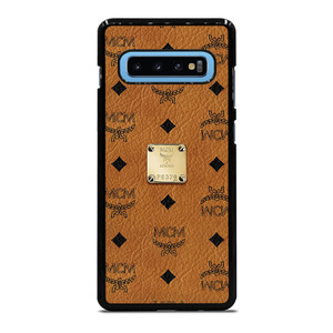 MCM WORLD WIDE BROWN LEATHER EMBLEM Samsung Galaxy S10 Plus Case