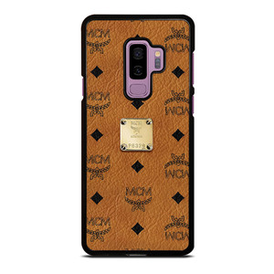 MCM WORLD WIDE BROWN LEATHER EMBLEM Samsung Galaxy S9 Plus Case