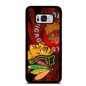 CHICAGO BLACK HAWKS HEAD ICON Samsung Galaxy S8 Case CHICAGO BLACK HAWKS HEAD ICON Samsung Galaxy S8 Case