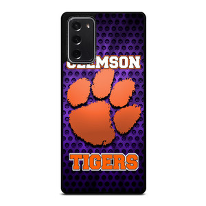 CLEAMSON TIGERS FOOTBALL LOGO PURPLE Samsung Galaxy Note 20 Case