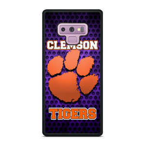CLEAMSON TIGERS FOOTBALL LOGO PURPLE Samsung Galaxy Note 9 Case