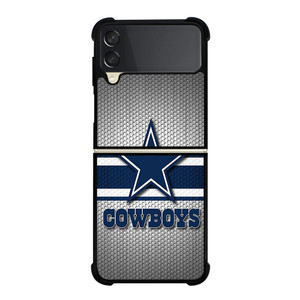 DALLAS COWBOYS NFL LOGO SILVER CARBON Samsung Galaxy Z FLip 3 5G Case Cover