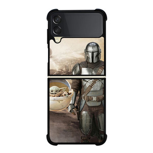 MANDALORIAN AND BABY YODA STAR WARS Samsung Galaxy Z FLip 3 5G Case Cover MANDALORIAN AND BABY YODA STAR WARS Samsung Galaxy Z FLip 3 5G Case Cover