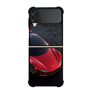 TESLA RED ELECTRIC CAR Samsung Galaxy Z FLip 3 5G Case Cover