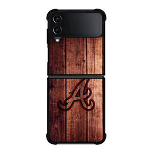 ATLANTA BRAVES LOGO WOOD INITIAL Samsung Galaxy Z FLip4 5G Case Cover
