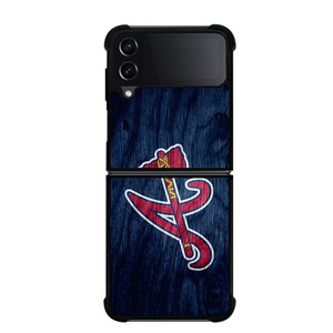 ATLANTA BRAVES MLB WOODEN LOGO Samsung Galaxy Z FLip4 5G Case Cover