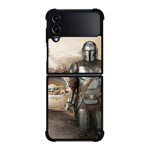 MANDALORIAN AND BABY YODA STAR WARS Samsung Galaxy Z FLip4 5G Case Cover MANDALORIAN AND BABY YODA STAR WARS Samsung Galaxy Z FLip4 5G Case Cover