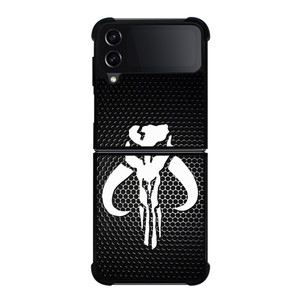 STAR WARS MANDALORIAN LOGO CARBON Samsung Galaxy Z FLip4 5G Case Cover STAR WARS MANDALORIAN LOGO CARBON Samsung Galaxy Z FLip4 5G Case Cover