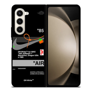 AIR JORDAN NIKE OFF WHITE BLACK Samsung Galaxy Z Fold 5 Case Cover