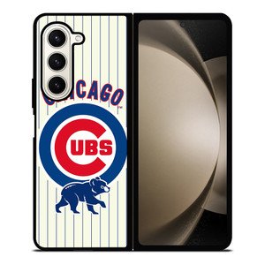 CHICAGO CUBS BASEBALL STRIPES LOGO Samsung Galaxy Z Fold 5 Case Cover