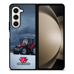 MASSEY FERGUSON TRACKTORS SNOW Samsung Galaxy Z Fold 5 Case Cover MASSEY FERGUSON TRACKTORS SNOW Samsung Galaxy Z Fold 5 Case Cover