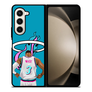 MIAMI HEAT DWYANE WADE 3 BASKETBALL Samsung Galaxy Z Fold 5 Case Cover