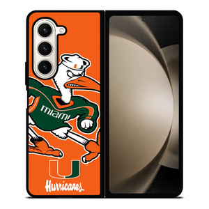 MIAMI HURRICANES FOOTBALL MASCOT Samsung Galaxy Z Fold 5 Case Cover