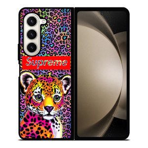 SUPREME LISA FRANK LEOPARD Samsung Galaxy Z Fold 5 Case Cover
