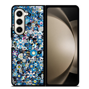 TAKASHI MURAKAMI FLOWERS BLUE Samsung Galaxy Z Fold 5 Case Cover TAKASHI MURAKAMI FLOWERS BLUE Samsung Galaxy Z Fold 5 Case Cover