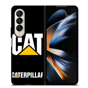 CAT CATERPILLAR BLACK LOGO Samsung Galaxy Z Fold 4 Case Cover
