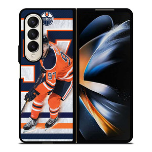 CONNOR MCDAVID 97 HOCKEY OILERS Samsung Galaxy Z Fold 4 Case Cover
