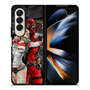 DEADPOOL HARLEY QUINN ART LOVE Samsung Galaxy Z Fold 4 Case Cover