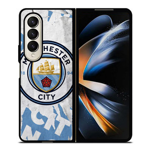 MANCHESTER CITY FOOTBALL ART LOGO Samsung Galaxy Z Fold 4 Case Cover