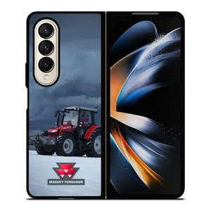 MASSEY FERGUSON TRACKTORS SNOW Samsung Galaxy Z Fold 4 Case Cover MASSEY FERGUSON TRACKTORS SNOW Samsung Galaxy Z Fold 4 Case Cover