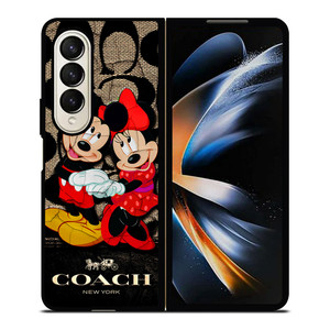 MICKEY MINNIE MOUSE COACH NEW YORK Samsung Galaxy Z Fold 4 Case Cover MICKEY MINNIE MOUSE COACH NEW YORK Samsung Galaxy Z Fold 4 Case Cover