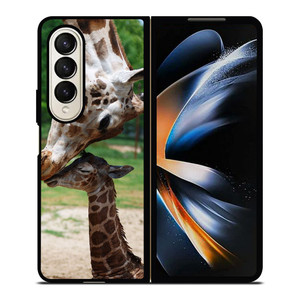 MOM AND BABY GIRAFFE Samsung Galaxy Z Fold 4 Case Cover MOM AND BABY GIRAFFE Samsung Galaxy Z Fold 4 Case Cover