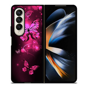 PURPLE BITTERFLY PINK Samsung Galaxy Z Fold 4 Case Cover