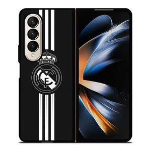 REAL MADRID FC LOGO BLACK WHITE Samsung Galaxy Z Fold 4 Case Cover REAL MADRID FC LOGO BLACK WHITE Samsung Galaxy Z Fold 4 Case Cover