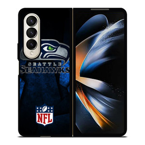 SEATTLE SEAHAWKS NFL BLUE Samsung Galaxy Z Fold 4 Case Cover SEATTLE SEAHAWKS NFL BLUE Samsung Galaxy Z Fold 4 Case Cover
