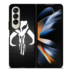 STAR WARS MANDALORIAN LOGO CARBON Samsung Galaxy Z Fold 4 Case Cover STAR WARS MANDALORIAN LOGO CARBON Samsung Galaxy Z Fold 4 Case Cover