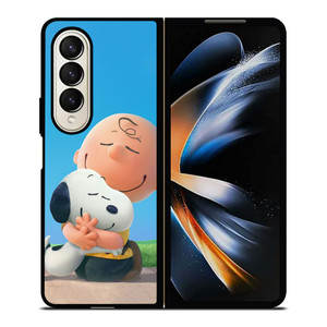THE PEANUTS SNOOPY AND CHARLIE BROWN Samsung Galaxy Z Fold 4 Case Cover THE PEANUTS SNOOPY AND CHARLIE BROWN Samsung Galaxy Z Fold 4 Case Cover