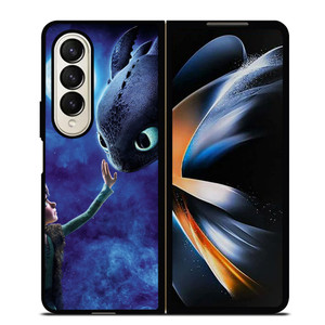 TOOTHLESS DRAGON AND HICCUP Samsung Galaxy Z Fold 4 Case Cover TOOTHLESS DRAGON AND HICCUP Samsung Galaxy Z Fold 4 Case Cover