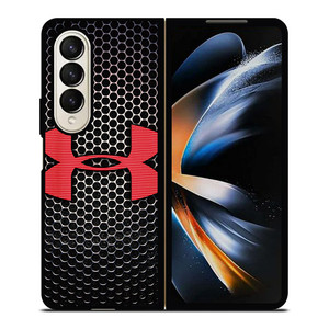 UNDER ARMOUR BLACK SYMBOL RED Samsung Galaxy Z Fold 4 Case Cover