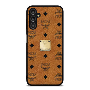 MCM WORLD WIDE BROWN LEATHER EMBLEM Samsung Galaxy A14 Case