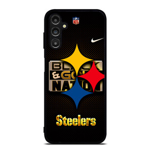 PITTSBURGH STEELERS BLACK AND GO NATION Samsung Galaxy A14 Case
