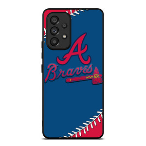 ATLANTA BRAVES ICON BALL BASEBALL Samsung Galaxy A53 Case