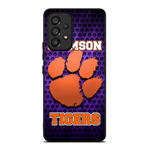CLEAMSON TIGERS FOOTBALL LOGO PURPLE Samsung Galaxy A53 Case