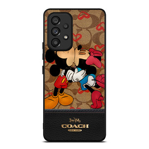 COACH NEW YORK BROWN MICKEY AND MINNIE MOUSE Samsung Galaxy A53 Case