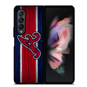 ATLANTA BRAVES MLB LOGO STRIPS Samsung Galaxy Z Fold 3 Case Cover