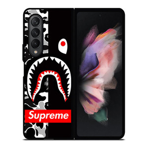 BAPE SHARK SUPREME CAMO BLACK Samsung Galaxy Z Fold 3 Case Cover BAPE SHARK SUPREME CAMO BLACK Samsung Galaxy Z Fold 3 Case Cover