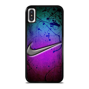 NIKE LOGO GREEN VIOLET iPhone X / XS Case NIKE LOGO GREEN VIOLET iPhone X / XS Case
