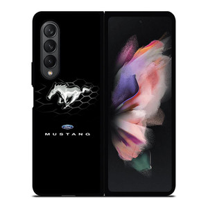 FORD MUSTANG LOGO BLACK Samsung Galaxy Z Fold 3 Case Cover FORD MUSTANG LOGO BLACK Samsung Galaxy Z Fold 3 Case Cover