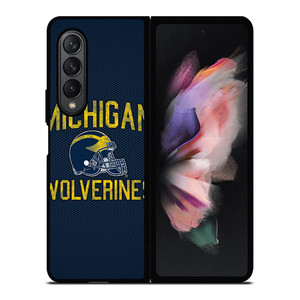 MICHIGAN WOLVERINES FOOTBALL HELMET Samsung Galaxy Z Fold 3 Case Cover