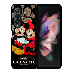 MICKEY MINNIE MOUSE COACH NEW YORK Samsung Galaxy Z Fold 3 Case Cover MICKEY MINNIE MOUSE COACH NEW YORK Samsung Galaxy Z Fold 3 Case Cover