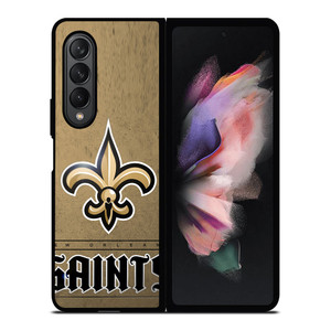 NEW ORLEANS SAINTS LOGO AND BACKGROUND Samsung Galaxy Z Fold 3 Case Cover