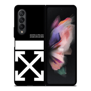 OFF WHITE BLACK WHITE Samsung Galaxy Z Fold 3 Case Cover
