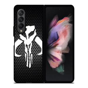 STAR WARS MANDALORIAN LOGO CARBON Samsung Galaxy Z Fold 3 Case Cover STAR WARS MANDALORIAN LOGO CARBON Samsung Galaxy Z Fold 3 Case Cover